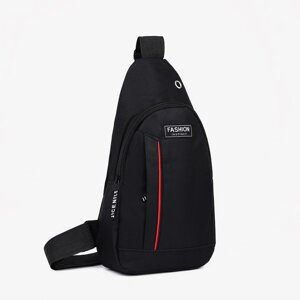 Рюкзак-слинг 16*5,5*30 см, 1 отд на молнии, 1 н/карман, черный