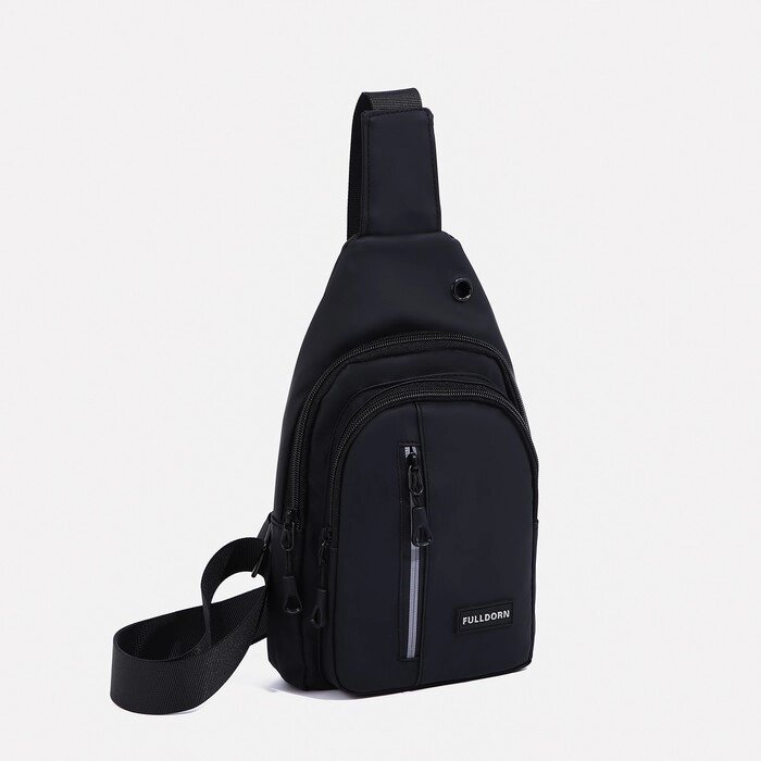 Рюкзак-слинг 18*30*5 см, отд. на молнии, 2 н/кармана, черный от компании Интернет-гипермаркет «MOLL» - фото 1