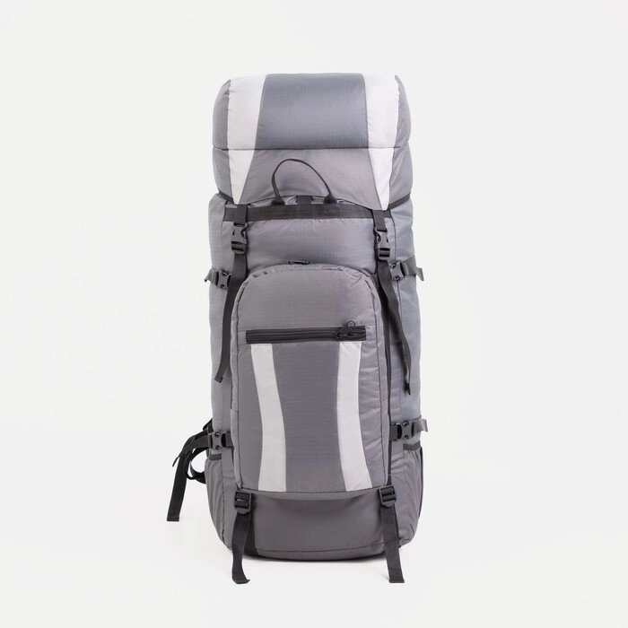 Рюкзак туристический, 100 л, отдел на шнурке, наружный карман, 2 боковые сетки, цвет серый от компании Интернет-гипермаркет «MOLL» - фото 1
