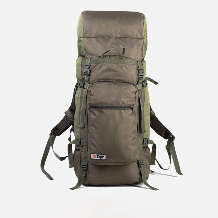 Рюкзак туристический, 100 л, отдел на шнурке, наружный карман, 2 боковые сетки, цвет зелёный от компании Интернет-гипермаркет «MOLL» - фото 1