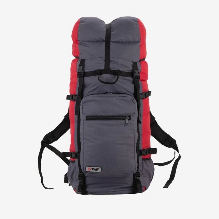 Рюкзак туристический, 100 л, отдел на шнурке, наружный карман, цвет серый/красный от компании Интернет-гипермаркет «MOLL» - фото 1