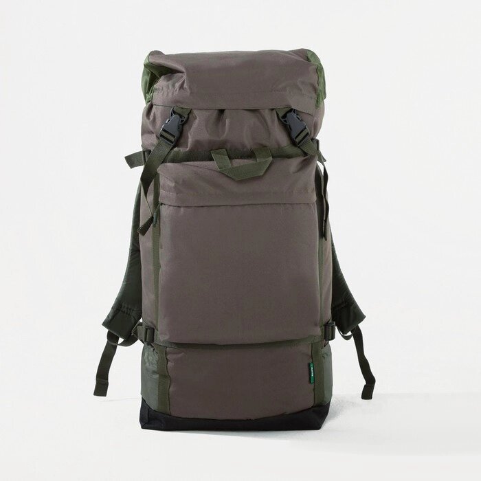 Рюкзак туристический, 50 л, отдел на стяжке шнурком, 3 наружных кармана, цвет хаки от компании Интернет-гипермаркет «MOLL» - фото 1
