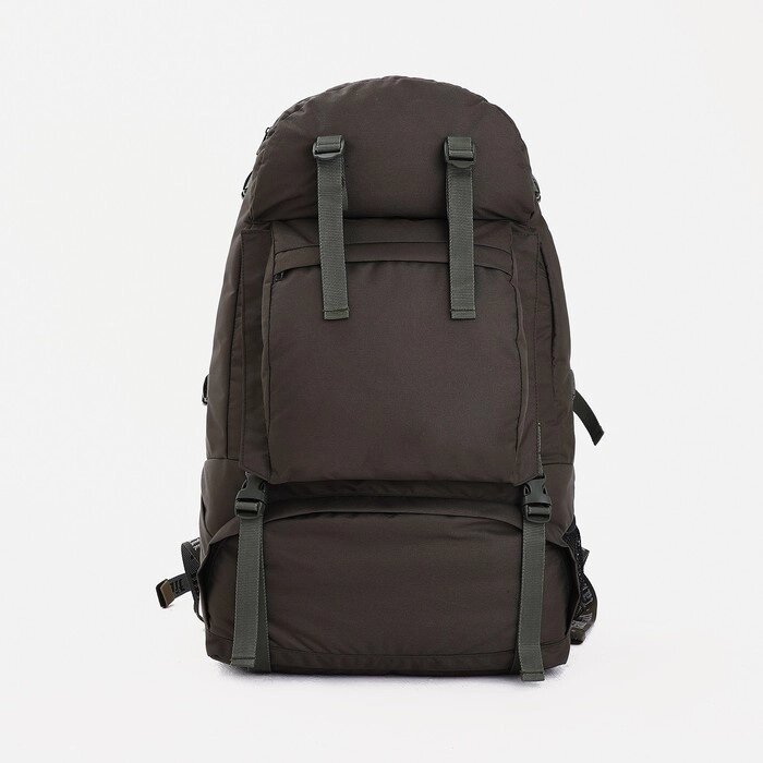 Рюкзак туристический, 65 л, отдел на молнии, 3 наружных кармана, цвет оливковый от компании Интернет-гипермаркет «MOLL» - фото 1