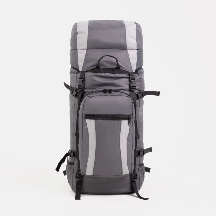 Рюкзак туристический, 70 л, отдел на шнурке, наружный карман, 2 боковых сетки, цвет серый от компании Интернет-гипермаркет «MOLL» - фото 1