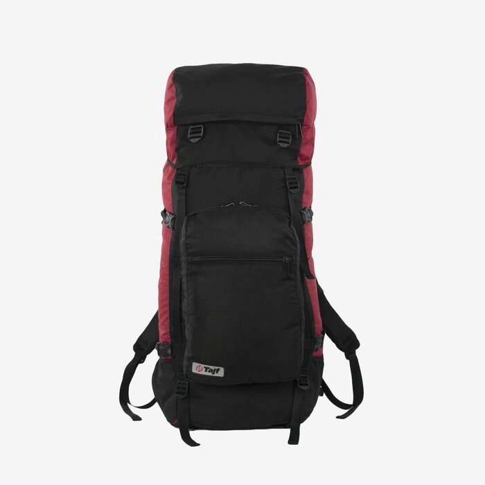 Рюкзак туристический, 80 л, отдел на шнурке, наружный карман, 2 боковые сетки, цвет чёрный/вишня от компании Интернет-гипермаркет «MOLL» - фото 1