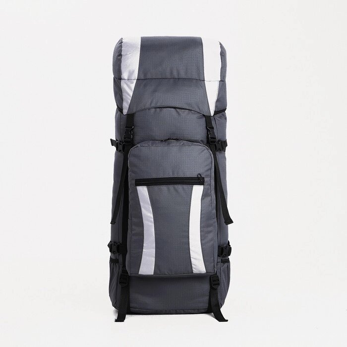Рюкзак туристический, 80 л, отдел на шнурке, наружный карман, 2 боковые сетки, цвет серый от компании Интернет-гипермаркет «MOLL» - фото 1