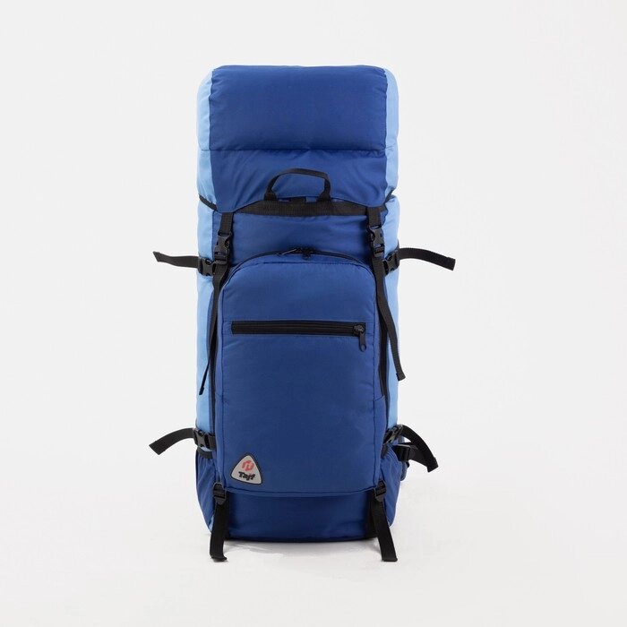 Рюкзак туристический, 80 л, отдел на шнурке, наружный карман, 2 боковые сетки, цвет синий/голубой от компании Интернет-гипермаркет «MOLL» - фото 1