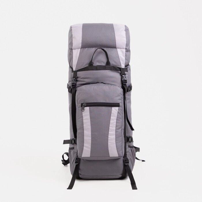 Рюкзак туристический, 90 л, отдел на шнурке, наружный карман, 2 боковые сетки, цвет серый от компании Интернет-гипермаркет «MOLL» - фото 1