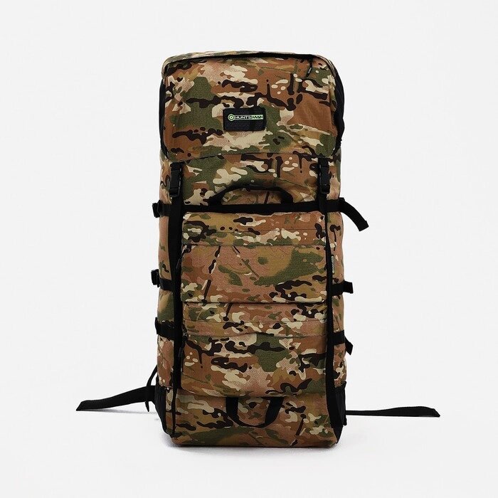 Рюкзак туристический, отдел на молнии, 100 л, 3 наружных кармана, цвет хаки от компании Интернет-гипермаркет «MOLL» - фото 1
