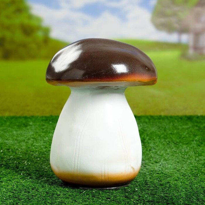 Садовая фигура "Белый гриб" средний  14х14х24см от компании Интернет-гипермаркет «MOLL» - фото 1