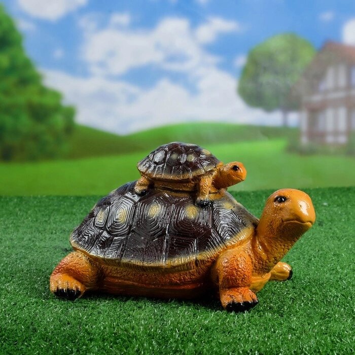 Садовая фигура "Черепаха двойная" 26х20х17см от компании Интернет-гипермаркет «MOLL» - фото 1