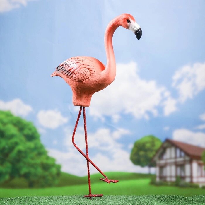 Садовая фигура "Фламинго" малый 36*13*70 см от компании Интернет-гипермаркет «MOLL» - фото 1