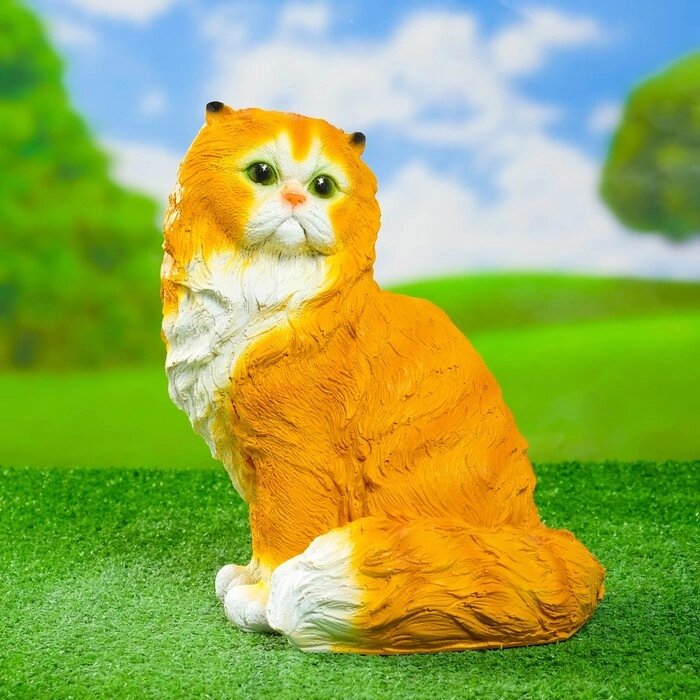 Садовая фигура "Кот персидский сидит" 30см от компании Интернет-гипермаркет «MOLL» - фото 1