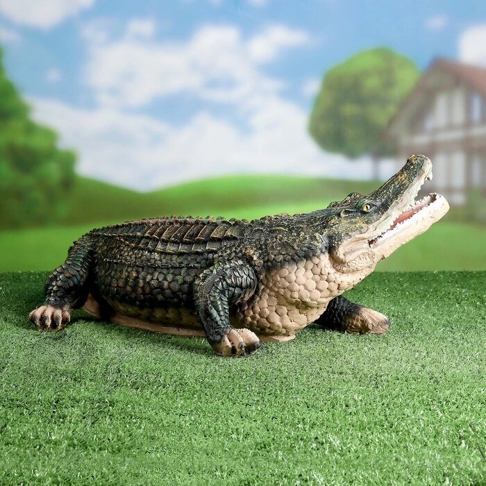 Садовая фигура "Крокодил" 28*50*20 см от компании Интернет-гипермаркет «MOLL» - фото 1