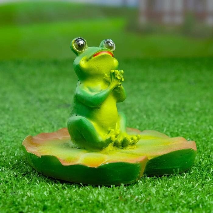 Садовая фигура "Лягушка хлопает" 15х10см от компании Интернет-гипермаркет «MOLL» - фото 1