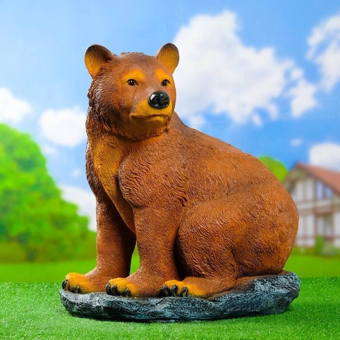Садовая фигура "Медведь на камне" 50*37*57см от компании Интернет-гипермаркет «MOLL» - фото 1
