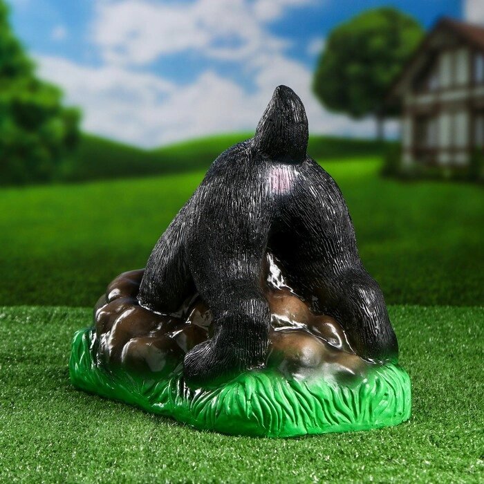 Садовая фигура "Собака ищет клад" черная, 30см от компании Интернет-гипермаркет «MOLL» - фото 1