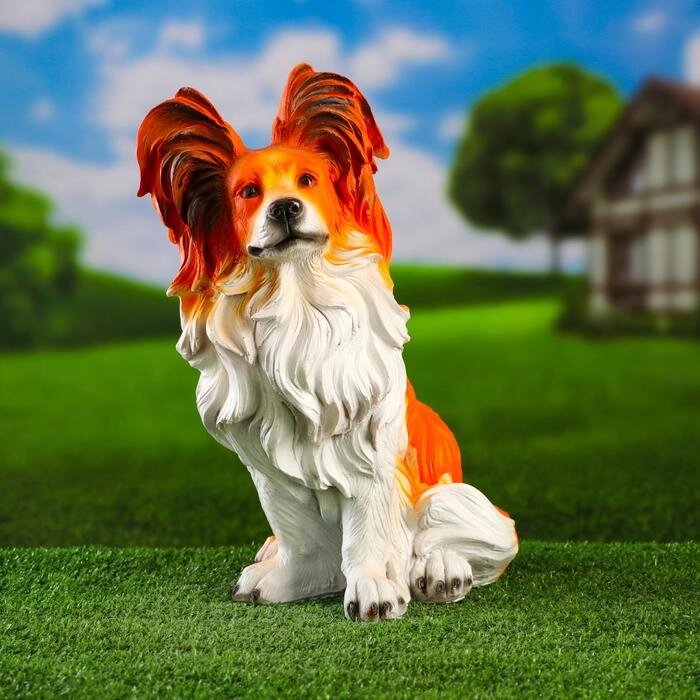 Садовая фигура "Собака папильон" 40х28 см от компании Интернет-гипермаркет «MOLL» - фото 1