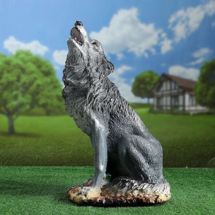 Садовая фигура "Волк воющий" 19х30х52см от компании Интернет-гипермаркет «MOLL» - фото 1