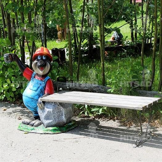 Садовая скамейка Крот с фонарем от компании Интернет-гипермаркет «MOLL» - фото 1