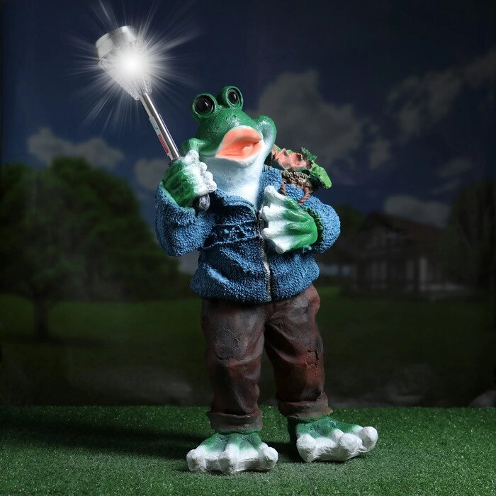 Садовый фонарь "Лягушонок в свитере с фонарем" 58см от компании Интернет-гипермаркет «MOLL» - фото 1