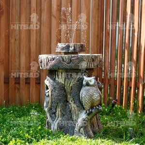 Садовый фонтан с совой
