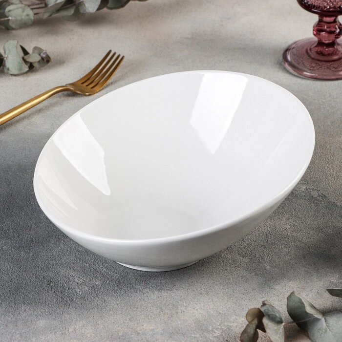 Салатник фарфоровый White Label, 600 мл, 208,5 см, цвет белый от компании Интернет-гипермаркет «MOLL» - фото 1