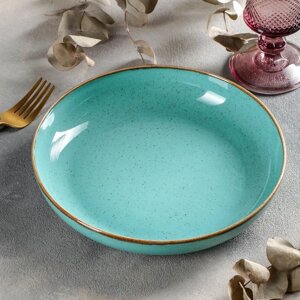 Салатник полуглубокий Turquoise, d=22 см, цвет бирюзовый