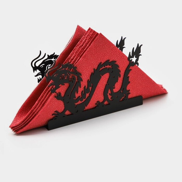 Салфетница "Дракон", 1449 см, цвет чёрный от компании Интернет-гипермаркет «MOLL» - фото 1