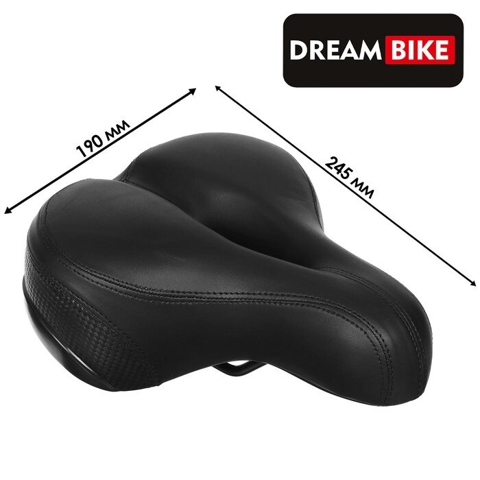 Седло Dream Bike комфорт, цвет чёрный от компании Интернет-гипермаркет «MOLL» - фото 1
