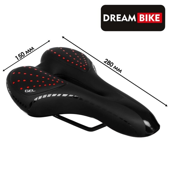 Седло Dream Bike спорт-комфорт, цвет красный от компании Интернет-гипермаркет «MOLL» - фото 1