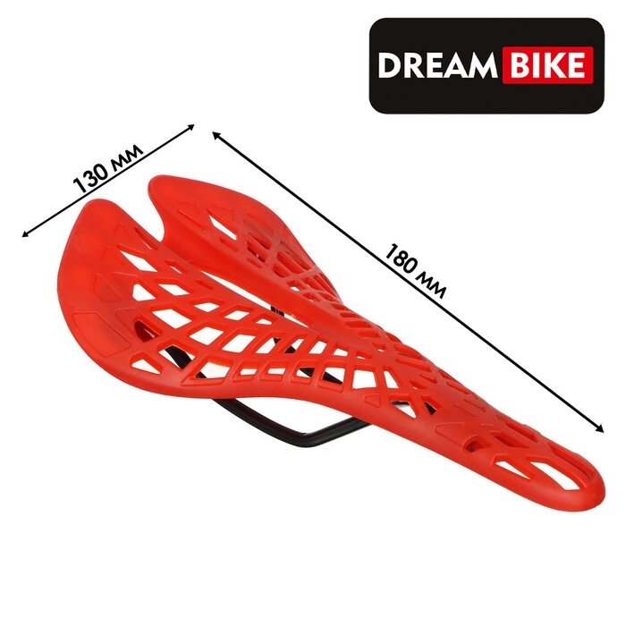Седло Dream Bike спорт, пластик, цвет красный от компании Интернет-гипермаркет «MOLL» - фото 1