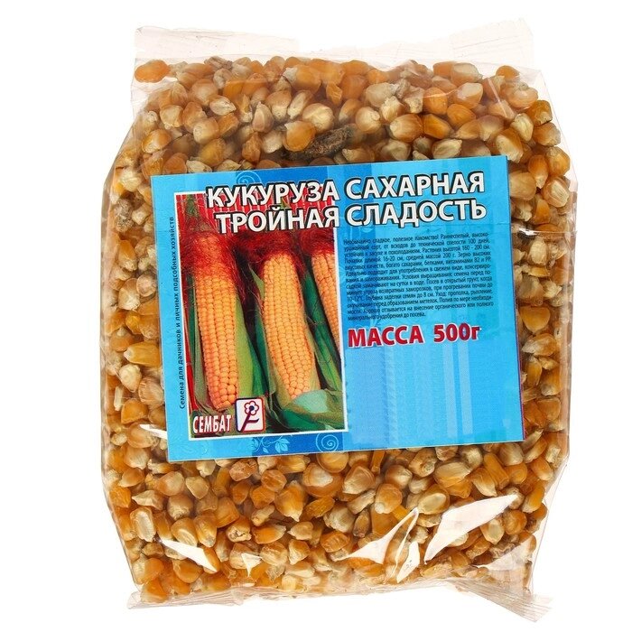 Семена Кукуруза сахарная "Тройная сладость", 500 г от компании Интернет-гипермаркет «MOLL» - фото 1