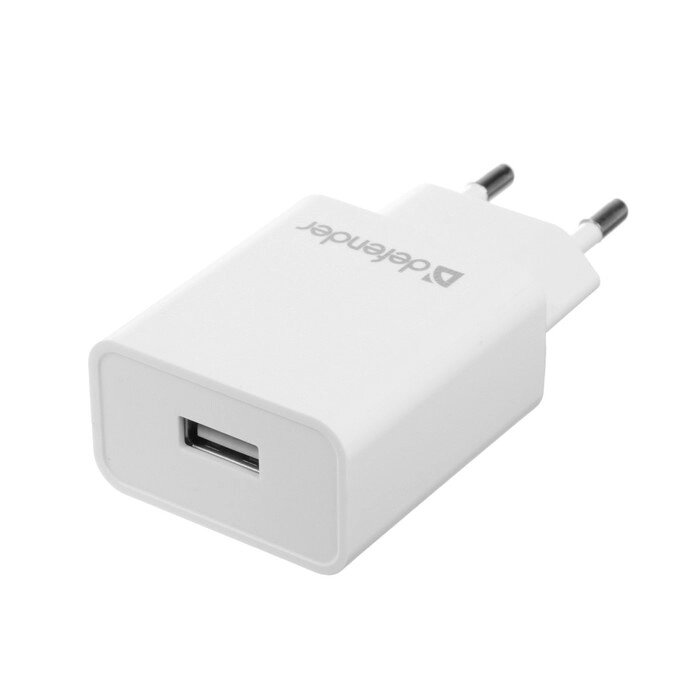 Сетевое зарядное устройство Defender EPA-10, 1 USB, 2.1 А, белое от компании Интернет-гипермаркет «MOLL» - фото 1