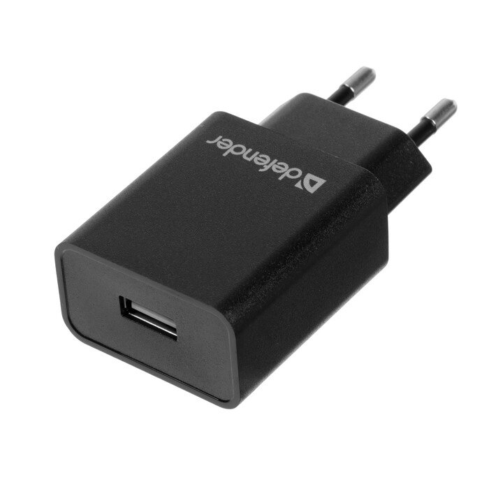 Сетевое зарядное устройство Defender EPA-10, 1 USB, 2.1 А, чёрное от компании Интернет-гипермаркет «MOLL» - фото 1
