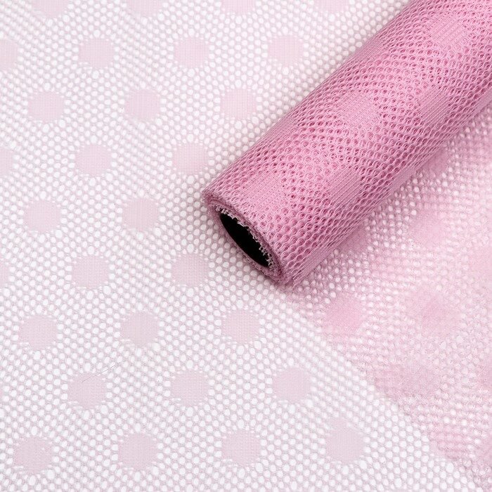 Сетка флористическая "Горох", 50см*4,5м, розовая от компании Интернет-гипермаркет «MOLL» - фото 1