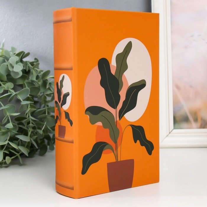 Сейф-книга дерево кожзам "Растение в горшке" 21х13х5 см от компании Интернет-гипермаркет «MOLL» - фото 1
