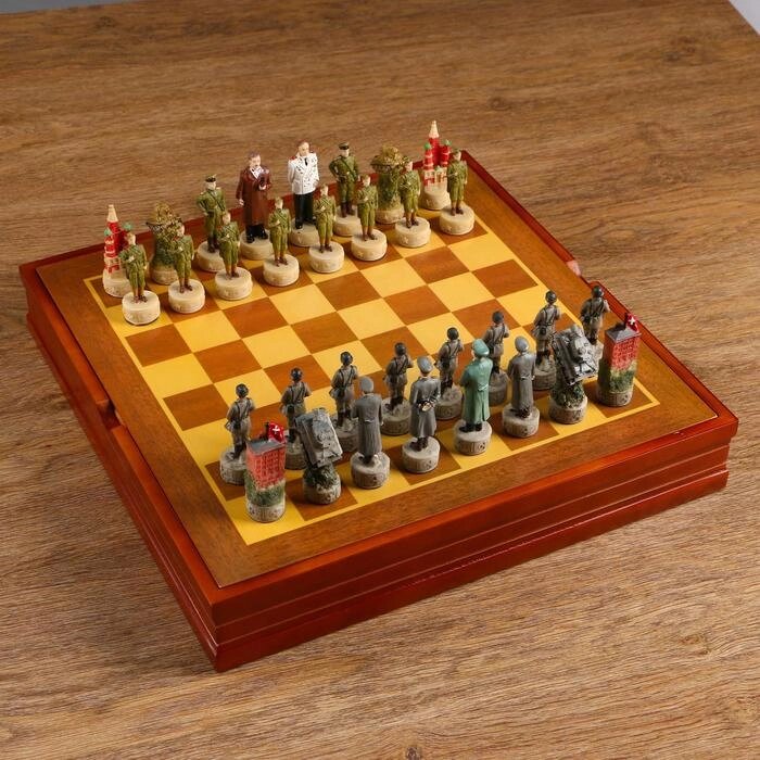 Шахматные фигуры "Победные" (h короля=8 см, h пешки=6,3 см) от компании Интернет-гипермаркет «MOLL» - фото 1