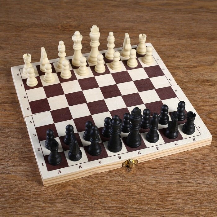 Шахматы "Белоцветчик", доска дерево 30х30 см, король h=7.8 см, пешка h=3.5 см от компании Интернет-гипермаркет «MOLL» - фото 1