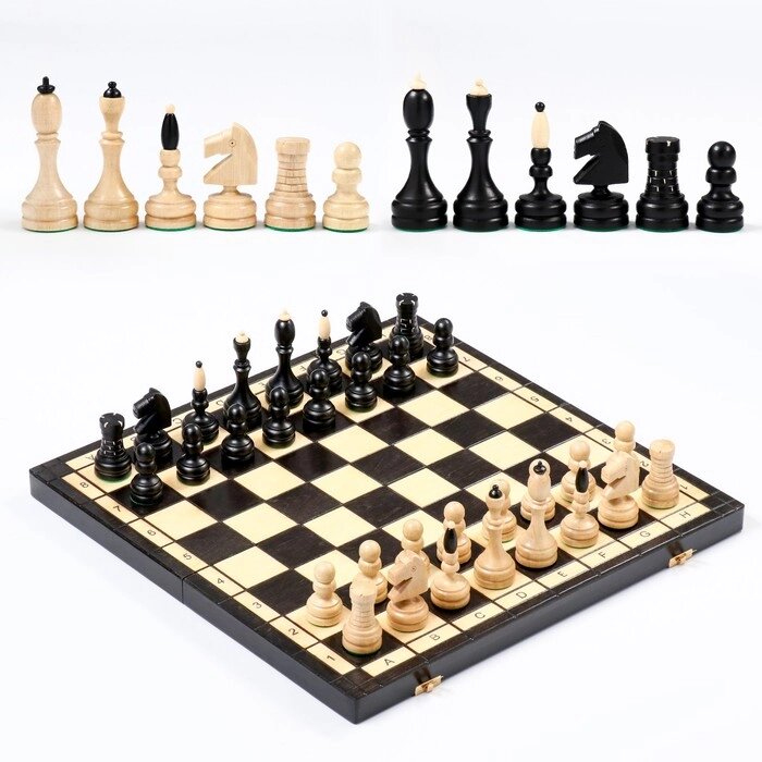 Шахматы "Элегантные", 48 х 48 см, король h=10 см от компании Интернет-гипермаркет «MOLL» - фото 1