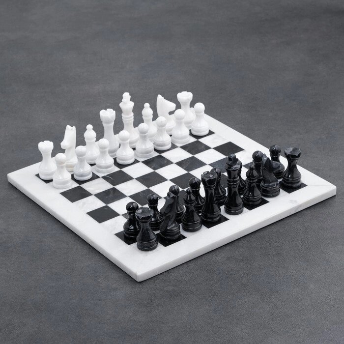 Шахматы "Элит", темная  доска 30х30 см, оникс от компании Интернет-гипермаркет «MOLL» - фото 1