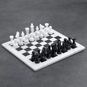 Шахматы "Элит", темная доска 30х30 см, оникс