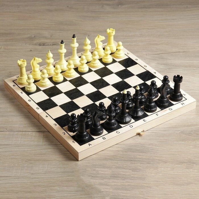 Шахматы гроссмейстерские (доска дерево 40х40 см, фигуры пластик, король h=10.5 см) от компании Интернет-гипермаркет «MOLL» - фото 1
