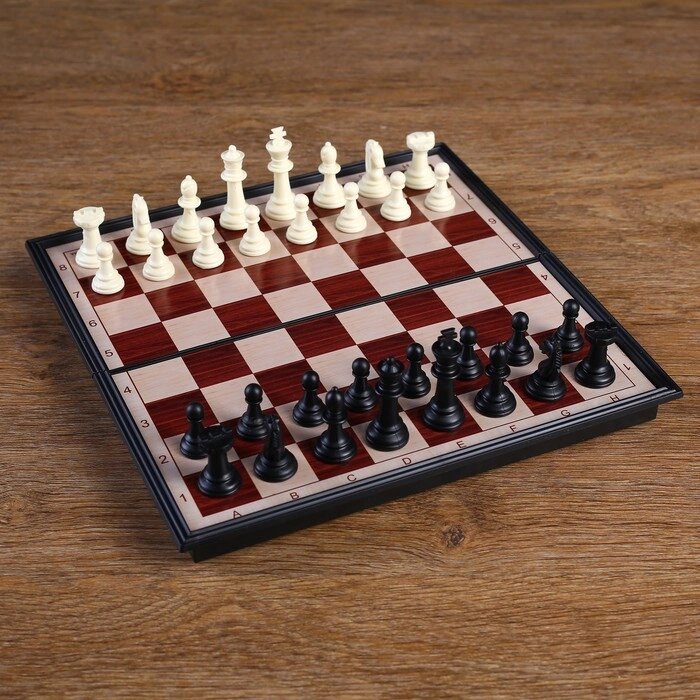 Шахматы "Классические", на магните, (фигуры пластик, доска пластик 24х24см)  микс от компании Интернет-гипермаркет «MOLL» - фото 1