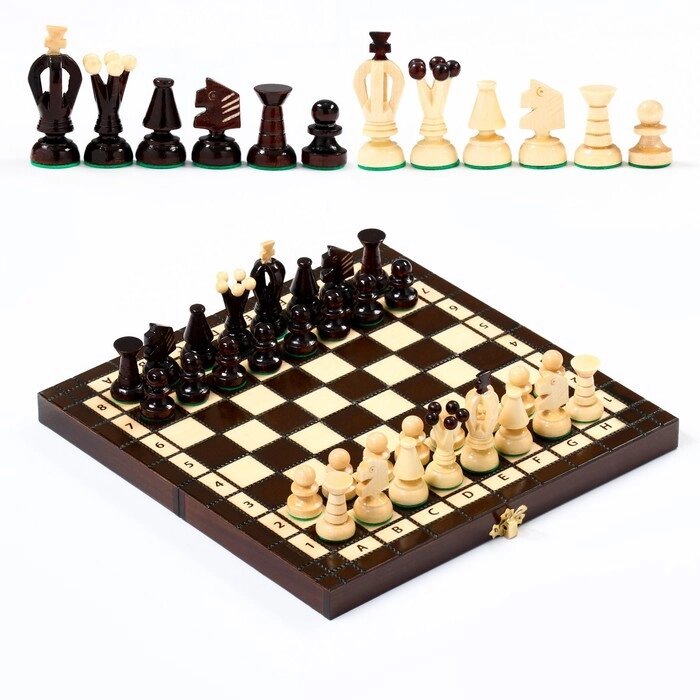 Шахматы "Королевские", 28 х 28 см, король h=6 см, пешка h-3 см от компании Интернет-гипермаркет «MOLL» - фото 1