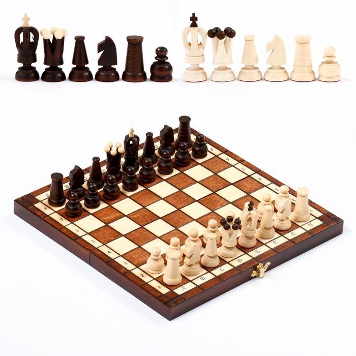 Шахматы "Королевские", 31 х 31 см, король h=6.5 см, пешка h-3 см от компании Интернет-гипермаркет «MOLL» - фото 1