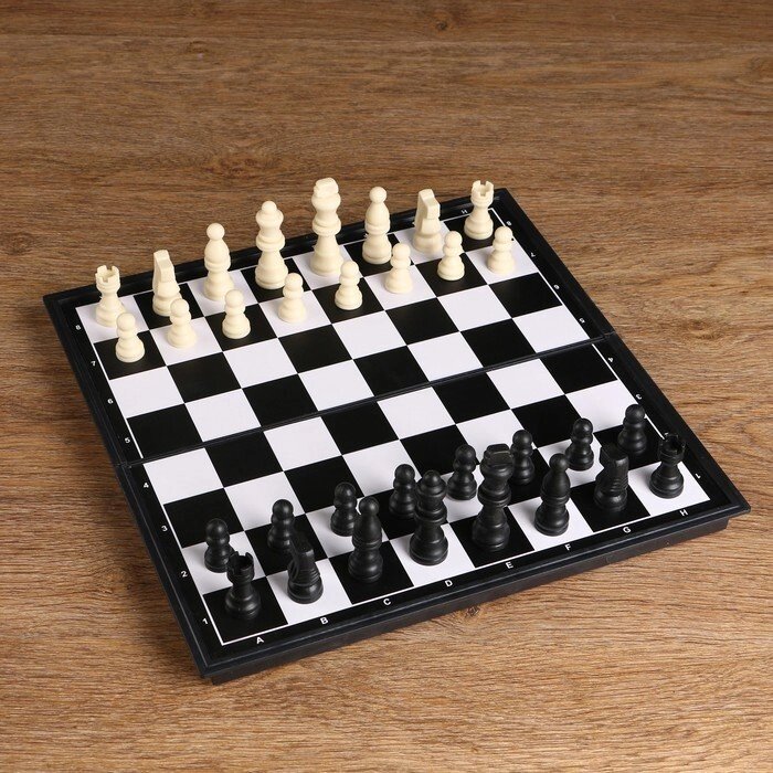 Шахматы "Слит", (фигуры пластик, доска пластик 31х31 см, король 6,5 см, пешка 3 см от компании Интернет-гипермаркет «MOLL» - фото 1