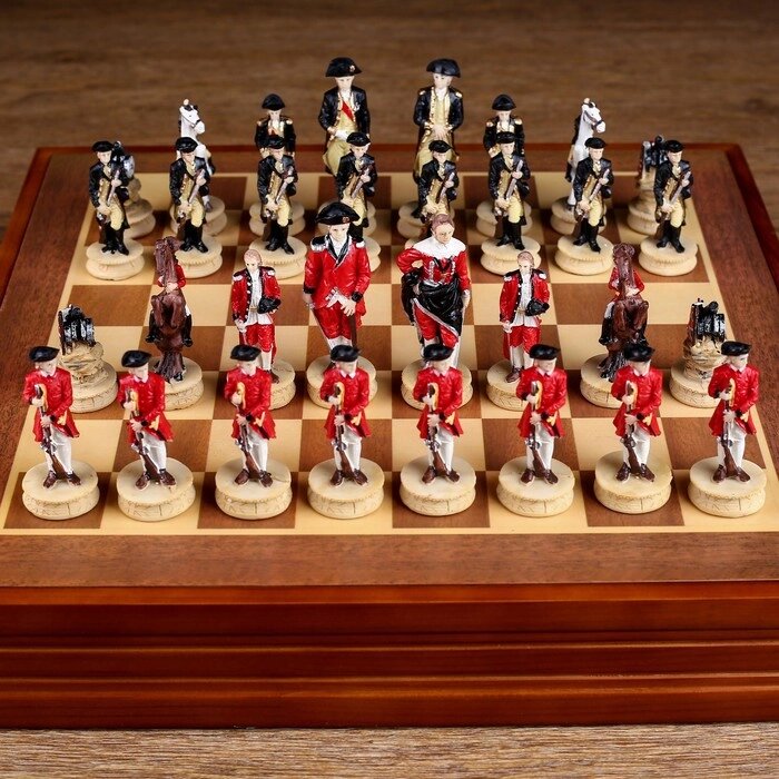 Шахматы сувенирные "Гражданские войны" (доска 36х36х6 см, h=8 см, h=6 см) от компании Интернет-гипермаркет «MOLL» - фото 1