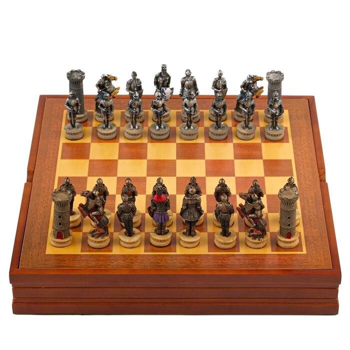 Шахматы сувенирные "Крестовый поход" (доска 36х36х6 см, h=8 см, h=6,5 см) от компании Интернет-гипермаркет «MOLL» - фото 1
