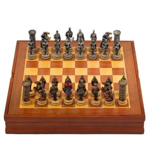 Шахматы сувенирные "Крестовый поход"доска 36х36х6 см, h=8 см, h=6,5 см)